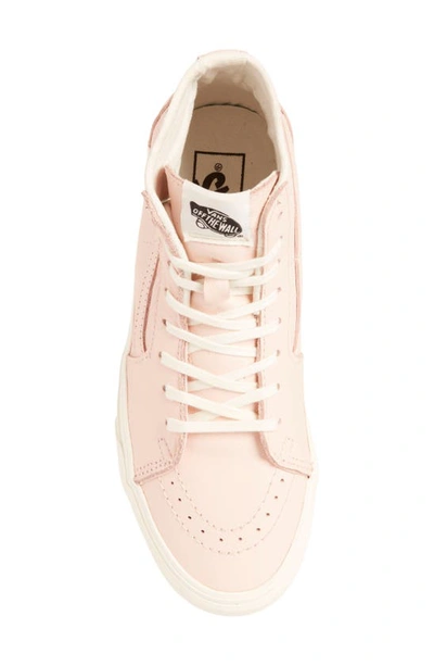 Shop Vans Sk8-hi Tapered Stackform Platform Sneaker In Leather Pink / Marshmallow