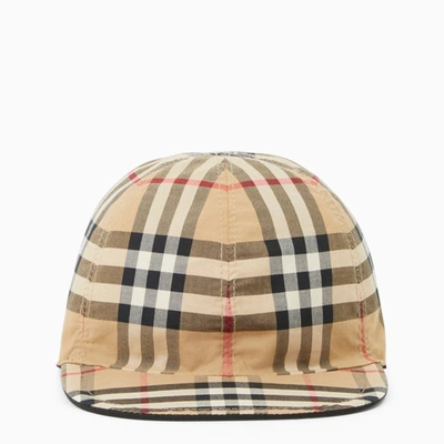 Shop Burberry Black/beige Reversible Hat
