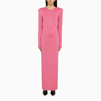 Shop Rotate Birger Christensen Pink Dress With Maxi Shoulders