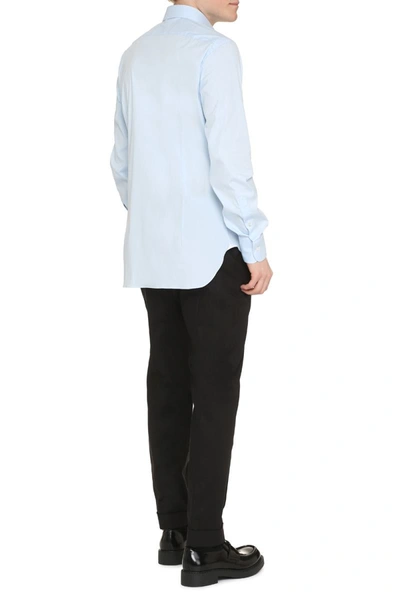 Shop Barba Cotton Shirt In Blue