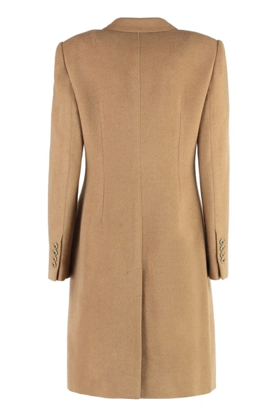 Shop Dolce & Gabbana Single-breasted Wool Coat In Camel