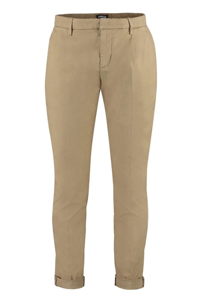 Shop Dondup Gaubert Cotton Chino Trousers In Sand