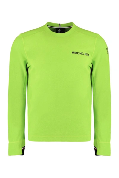 Shop Moncler Grenoble Fleece Sweatshirt In Green