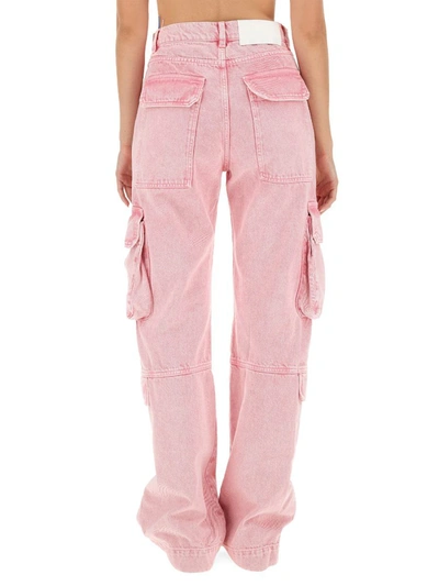 Shop Msgm Cargo Jeans In Pink