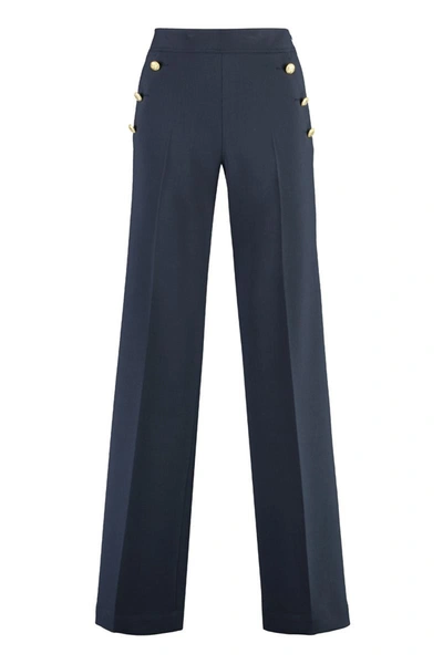 Shop Pt01 Taylor Wide-leg Trousers In Blue