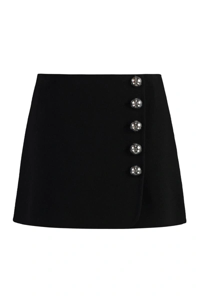 Shop Pucci Wool Mini Skirt In Black