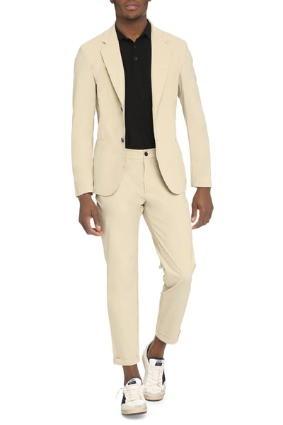 The (alphabet) Tory Burch Single Breasted Two Button Blazer In Beige