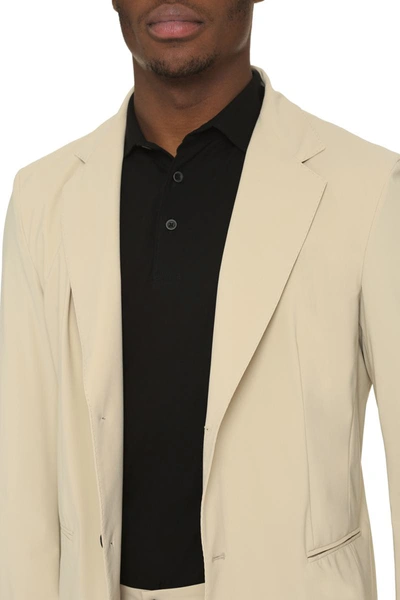 The (alphabet) Tory Burch Single Breasted Two Button Blazer In Beige