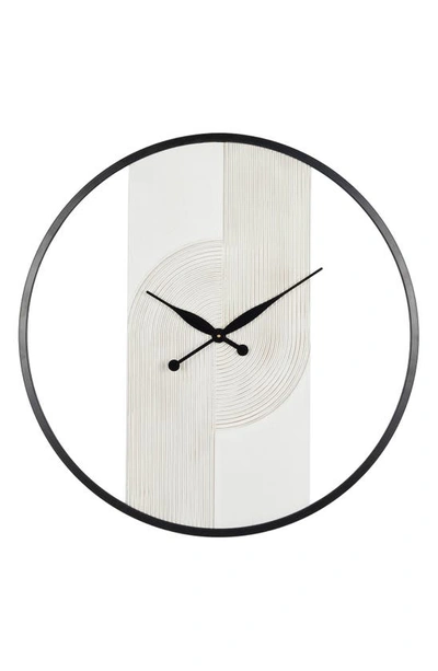 Shop Novogratz Wood Statement Wall Clock In White