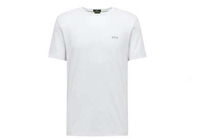 Shop Hugo Boss Men Leisure Jersey T-shirt-tariq 10240472 01 100 White Xxl