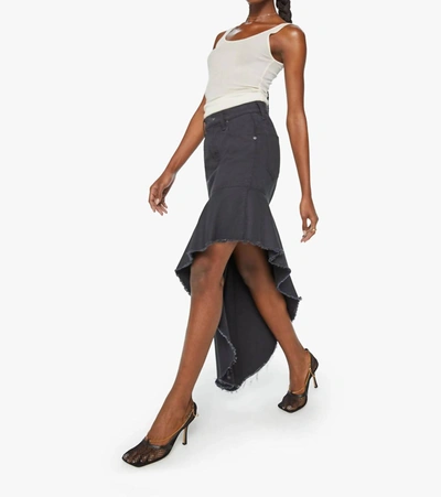 Shop Mother Crinkle Cut Skirt In Washed Black