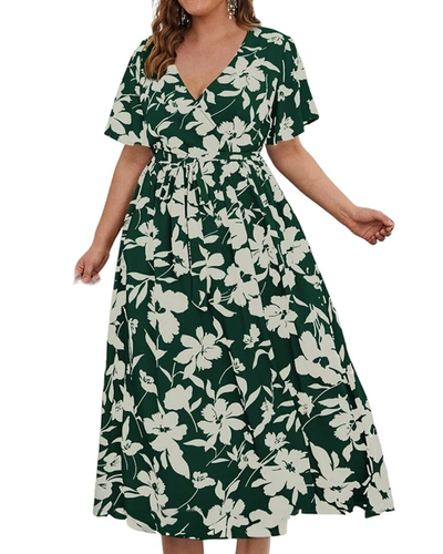 Shop Romanissa Dress In Green