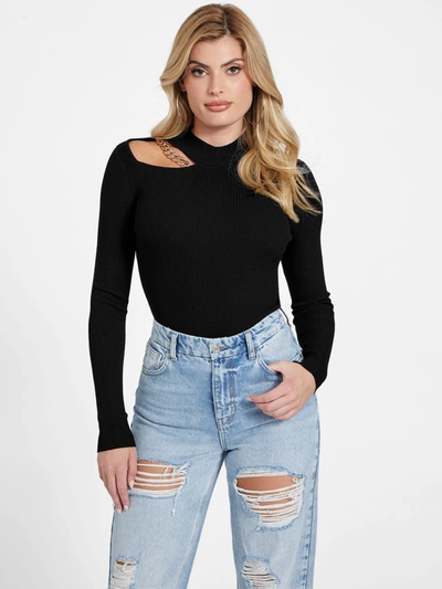 Shop Guess Factory Mitchelle Sweater In Black