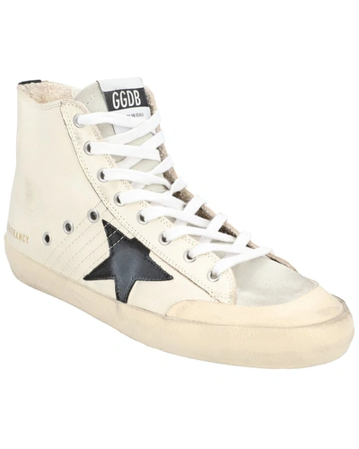 Shop Golden Goose Francy Leather Sneaker In White
