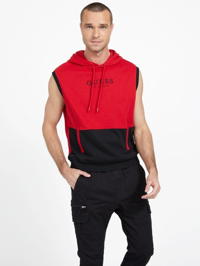 Shop Guess Factory Toby Sleeveless Active Shirt In Red