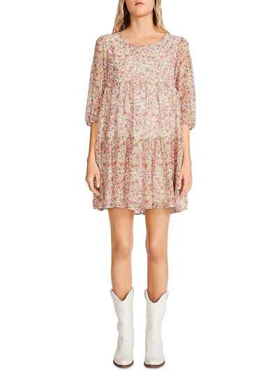 Shop Bb Dakota By Steve Madden Womens Tiered Short Mini Dress In Multi
