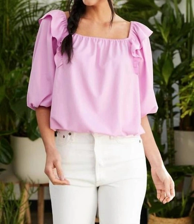 Shop Crosby By Mollie Burch Flow Top In Orchid In Pink