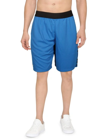 Shop Lacoste Mens Tennis Mesh Shorts In Blue