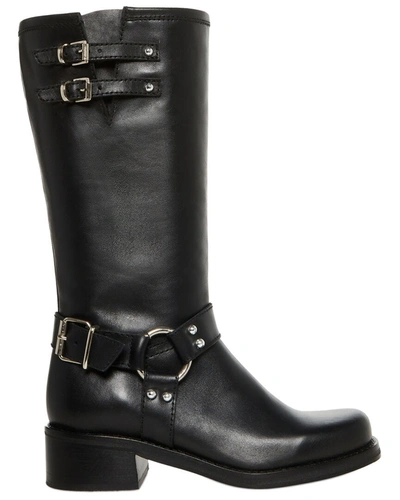 Shop Steve Madden Bryanna Leather Boot In Black
