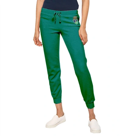 Juicy Couture Women's Hatbox Laurex Crest Velour Zuma Pants S In Green In Green