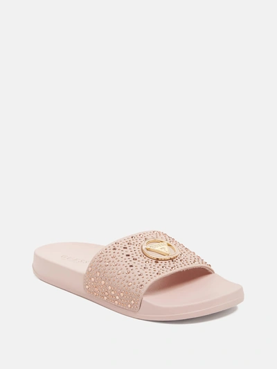 Shop Guess Factory Sillia Pool Slides In Multi