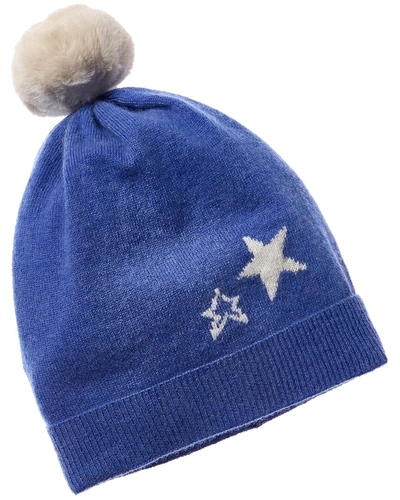 Shop Scott & Scott London Star 2.0 Cashmere Hat In Blue