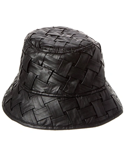 Shop Adrienne Landau Bonded Bucket Hat In Black
