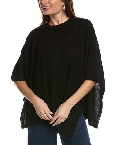 Shop Amicale Cashmere Basic Cashmere Poncho In Black
