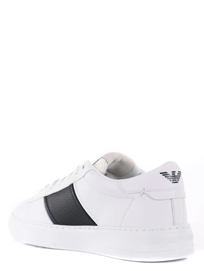 Shop Ea7 Emporio Armani  Sneakers In Bianco/blu Scuro