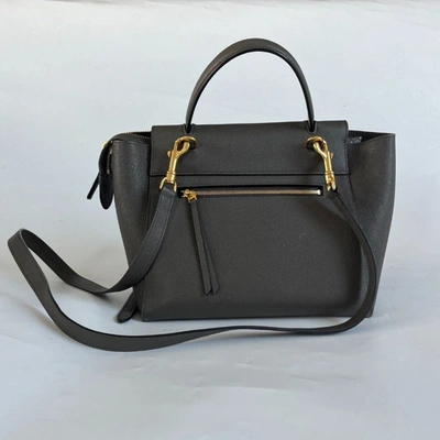 Pre-owned Celine Micro Grey Leather Belt Bag