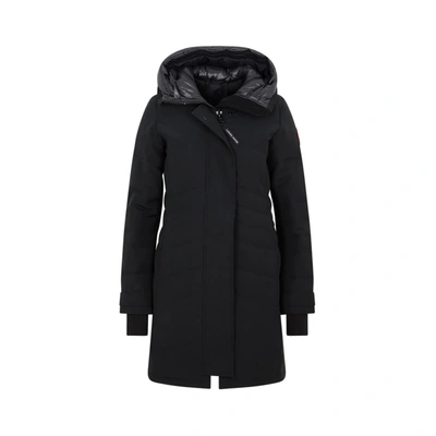 Shop Canada Goose Lorette Parka Jacket Wintercoat In Black