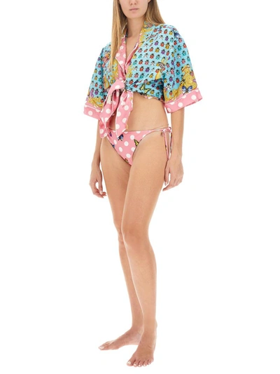 Shop Versace Bikini Briefs In Multicolour