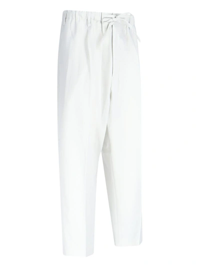 Shop Y-3 Trousers In White