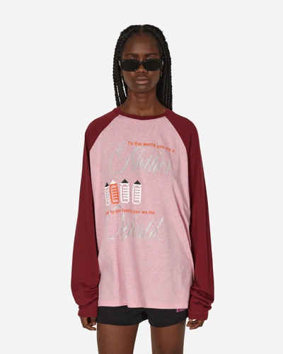 Shop Cormio Harry Raglan Longsleeve T-shirt Bordeaux / Pink In Multicolor