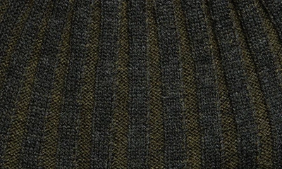 Saachi Slouchy Rib Knit Beanie In Green
