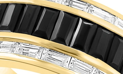 Shop Effy 14k Gold Plated Sterling Silver Black Spinel & Zircon Ring