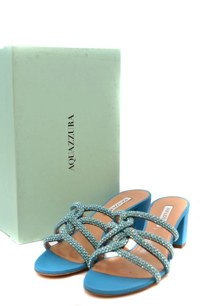 Shop Aquazzura Sandals In Blue