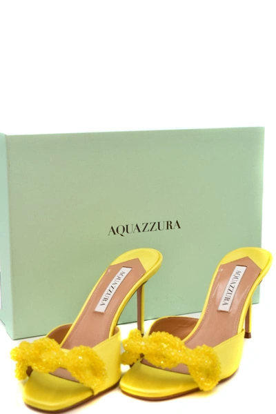 Shop Aquazzura Sandals In Yellow