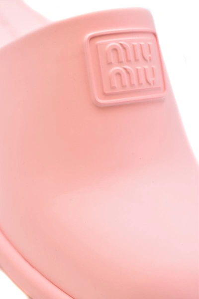 Shop Miu Miu Sabot In Pink