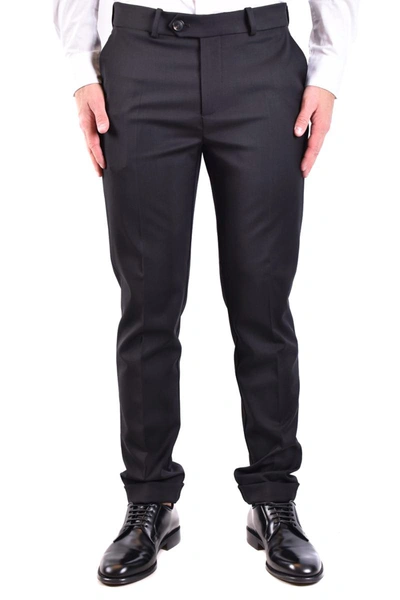 Rrd Black Wool Blend Trousers In Black