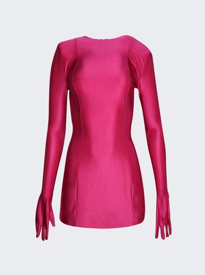Shop Vetements Diva Mini Styling Dress With Gloves In Pink