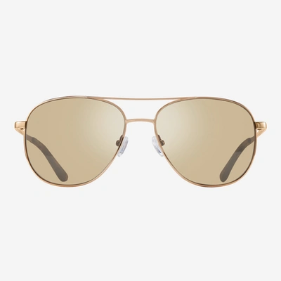 Shop Revo Maxie Gold & Champagne Aviator Sunglasses Re108004ch In Multi