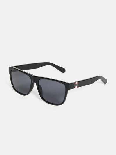 Shop Guess Factory Square Sunglasses In Black