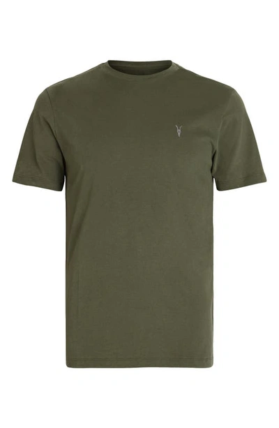 Shop Allsaints Brace Tonic Slim Fit Cotton T-shirt In Rye Grass Green
