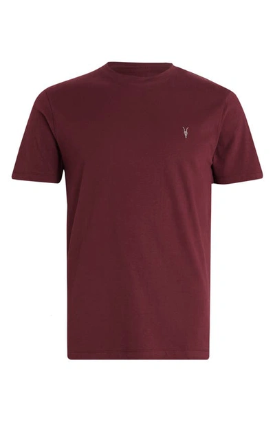 Shop Allsaints Brace Tonic Slim Fit Cotton T-shirt In Mars Red