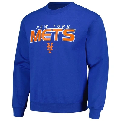 Shop Stitches Royal New York Mets Pullover Sweatshirt