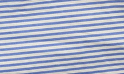 Edikted Oversize Pinstripe Cotton Button-up Shirt In Blue