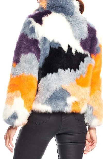 Shop Donna Salyers Fabulous-furs Donna Salyers Fabulous Furs Glow Up Faux Fur Jacket In Multi