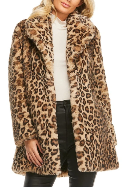 Shop Donna Salyers Fabulous-furs Le Mink Faux Fur Jacket In Leopard