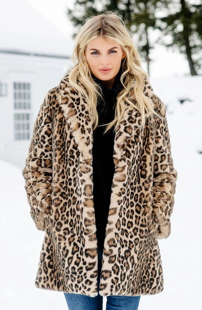 Donna Salyers Fabulous-furs Le Mink Faux Fur Jacket In Leopard